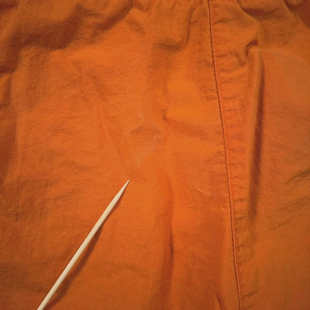 Vintage Abercrombie & Fitch Swim Trunks Mens L Orange Stripe 37x7.5